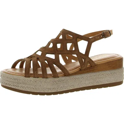 Bella Vita Womens Ankle Strap Wedge Espadrilles In Multi