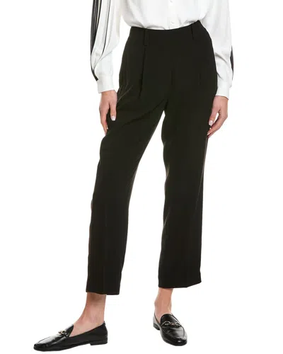 Shop Elie Tahari Pleated Straight Leg Pant In Black