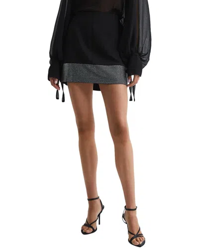 Reiss Seline Embellished Mini Skirt In Black