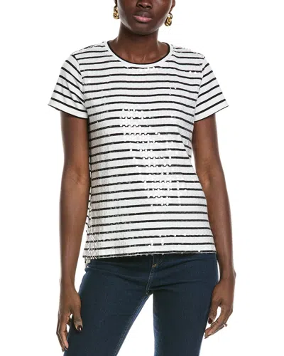 Vince Camuto Sequin T-shirt In Black