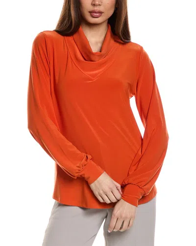 Joseph Ribkoff Cowl Top In Orange