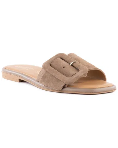 Seychelles Manhattan Womens Leather Slip On Slide Sandals In Brown