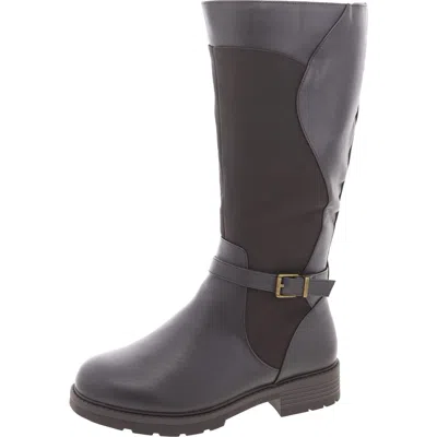 EASY STREET ERICA WOMENS ZIP UP SLIP ON KNEE-HIGH BOOTS 