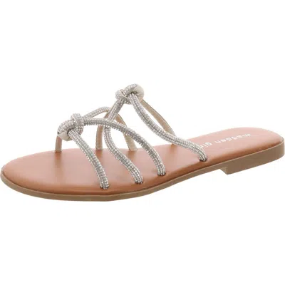 Madden Girl Twain Womens Knotted Open Toe Slide Sandals In Multi
