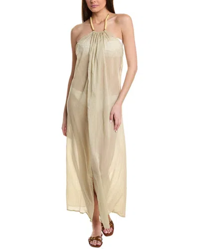 Shop Vix Solid Cloe Long Coverup In Green