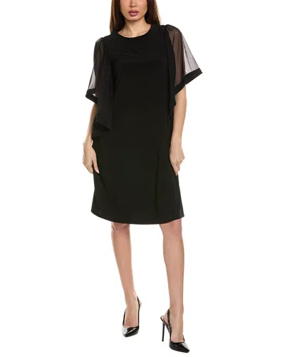 Joseph Ribkoff Mesh Angel Wing Mini Dress In Black