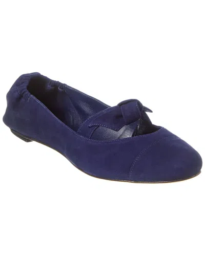Alexandre Birman Clarita Suede Ballerina Flat In Blue