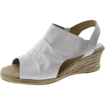 EASY STREET WOMENS ZIPPER MANMADE WEDGE SANDALS 