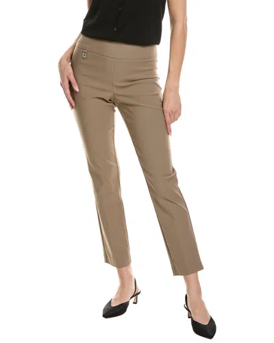 Joseph Ribkoff Hexagonal Jacquard Pant In Brown
