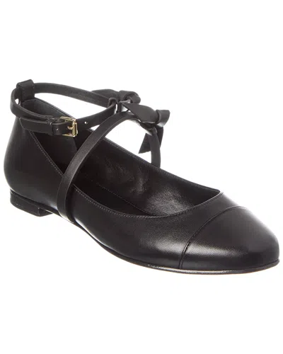 Alexandre Birman Slim Clarita Leather Ballet Flat In Black