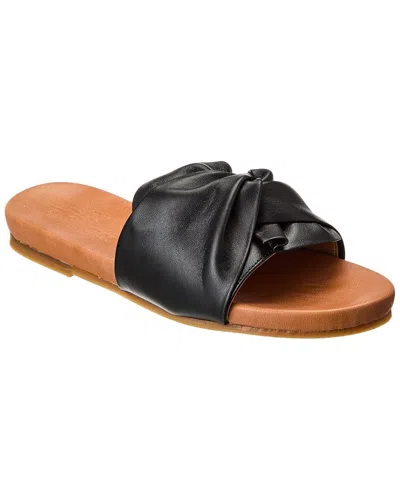 The Flexx Knotty Leather Sandal In Black
