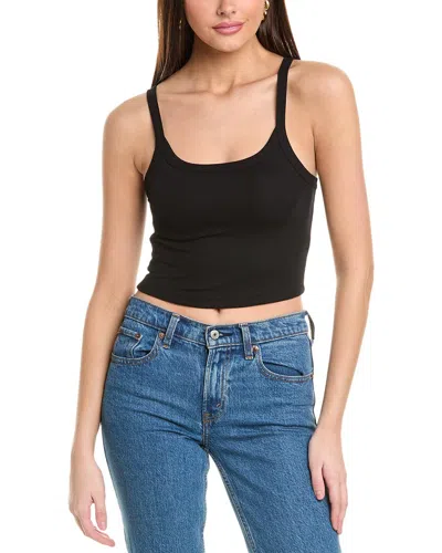 Splits59 Charlie Rib Crop Tank Black In Black