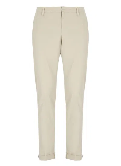 Dondup Trousers Back Pockets Belt Loops Side Pockets In Beige