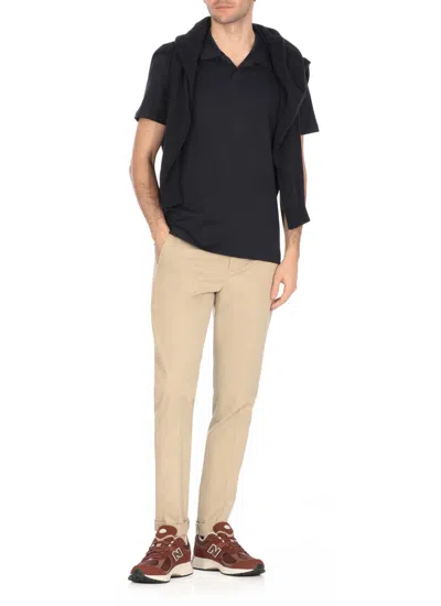Dondup Trousers Back Pockets Belt Loops Side Pockets In Beige