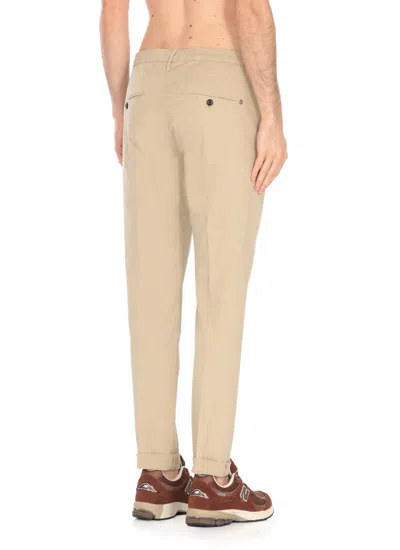 Dondup Trousers Back Pockets Belt Loops Side Pockets In Beige