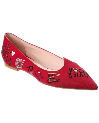 Roger Vivier Woman Ballet Flats Red Size 8 Textile Fibers In Red
