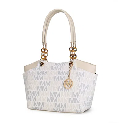Mkf Collection By Mia K Cameron Women's Fashion Tote Handbag By Mia K In White