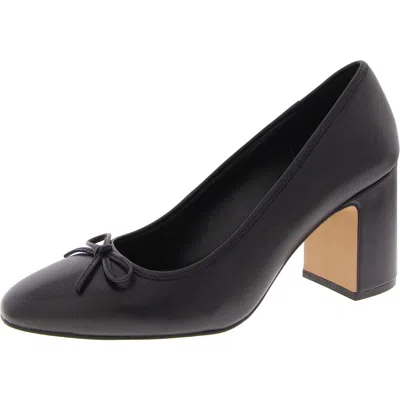 Steve Madden Cohen Womens Leather Block Heels In Black