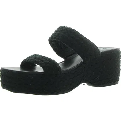 On 34th Women's Norina Woven Two Band Wedge Sandals, Created For Macy's In Black