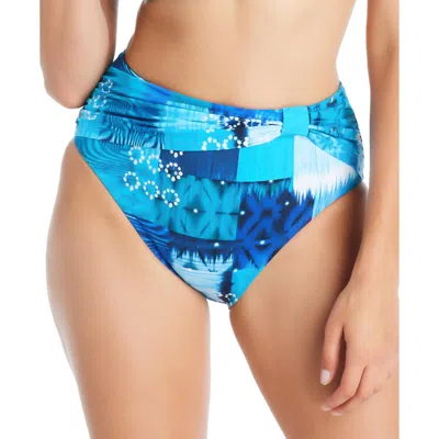 Bleu Rod Beattie Too Hot To Handle High-waist Bikini Bottom In Blue