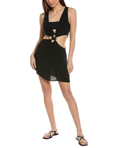 Shop Vix Solid Rita Short Cover-up In Black