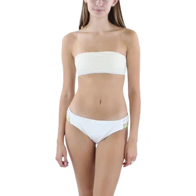 Shop Becca By Rebecca Virtue Womens Embroidered Lined Swim Bottom Separates In White