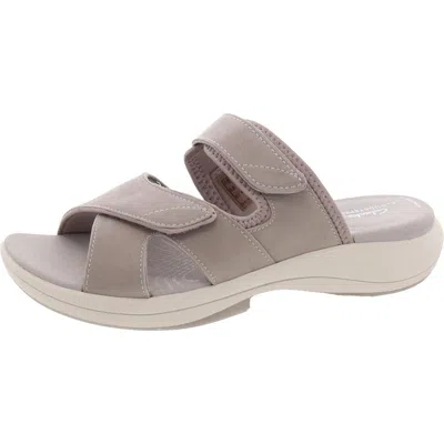 Cloudsteppers By Clarks Womens Cushioned Footbed Manmade Strappy Sandals In White