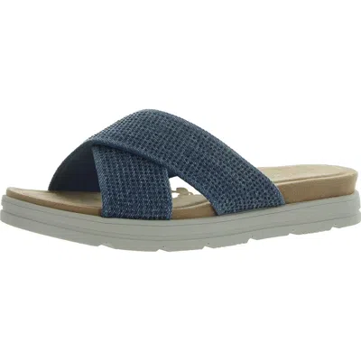 EASY SPIRIT SHANYA 7 WOMENS CRISS-CROSS MANMADE SLIDE SANDALS 