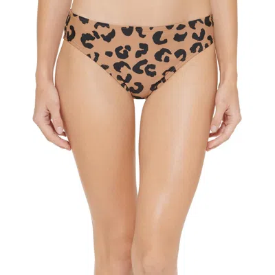 Dkny Womens Leopard Bikini Swim Bottom Separates In Brown