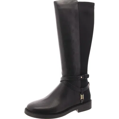 Michael Michael Kors Abigail Womens Zip Up Slip On Knee-high Boots In Black