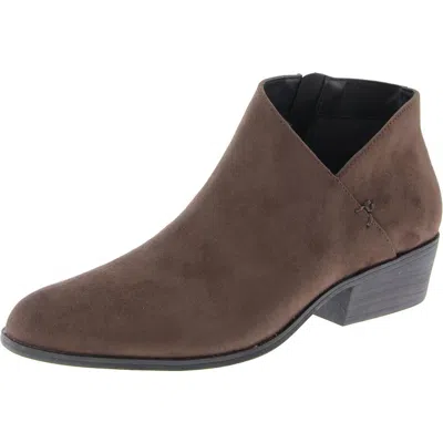 Aerosoles Cayu Womens Faux Leather Asymmetric Ankle Boots In Multi