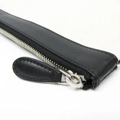 Pre-owned Balenciaga Navy Beige Canvas Clutch Bag ()