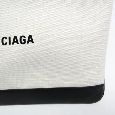 Pre-owned Balenciaga Navy Beige Canvas Clutch Bag ()