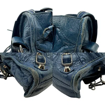 Pre-owned Balenciaga Navy Leather Handbag Shoulder Bag ()