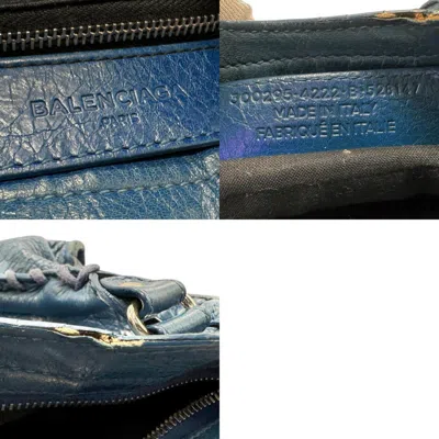 Pre-owned Balenciaga Navy Leather Handbag Shoulder Bag ()