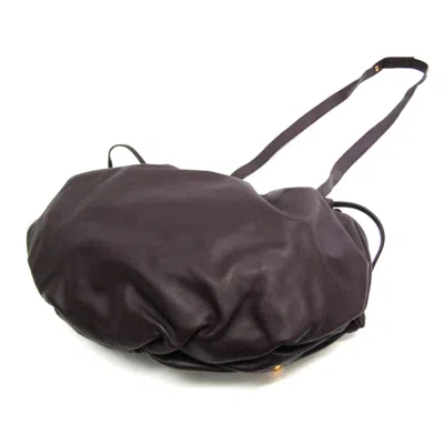 Pre-owned Bottega Veneta Bulb Purple Leather Shoulder Bag ()