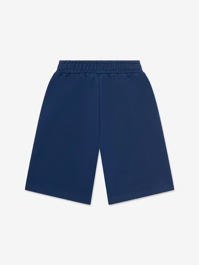 Fendi Boys Logo Bermuda Shorts In Blue