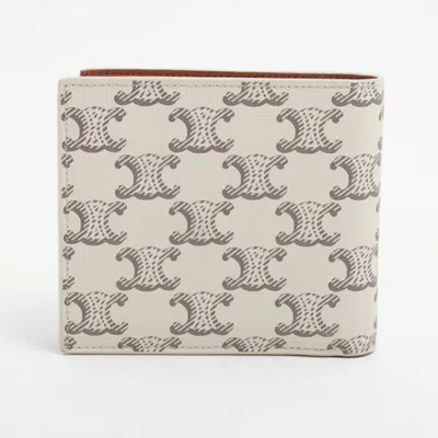 Pre-owned Celine Beige Leather Coated Canvas Wallet (bi-fold) ()