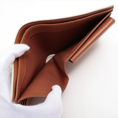 Pre-owned Celine Beige Leather Coated Canvas Wallet (bi-fold) ()