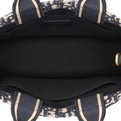 Pre-owned Dior Christian  Navy Canvas Leather Handbag Shoulder Bag ()