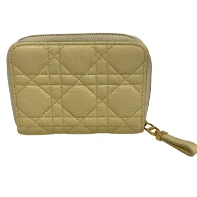Pre-owned Dior Christian  Yellow Leather Wallet (bi-fold) ()