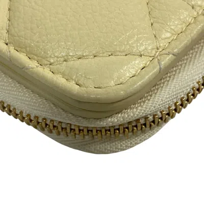 Pre-owned Dior Christian  Yellow Leather Wallet (bi-fold) ()