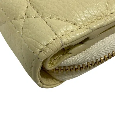 Pre-owned Dior Christian  Yellow Leather Wallet (bi-fold) ()