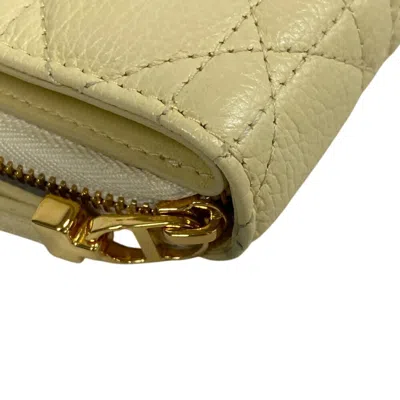Pre-owned Dior Christian  Yellow Leather Wallet (bi-fold) ()