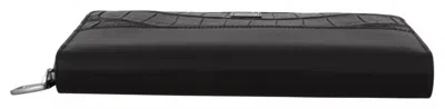 Dolce & Gabbana Brown Exotic Leather Zip Around Continental Clutch Men's Wallet In Brown