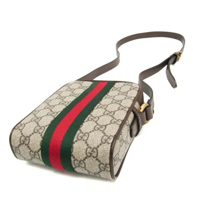 Pre-owned Gucci Ophidia Beige Canvas Shoulder Bag ()