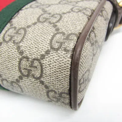 Pre-owned Gucci Ophidia Beige Canvas Shoulder Bag ()