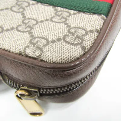Pre-owned Gucci Ophidia Beige Canvas Shoulder Bag ()