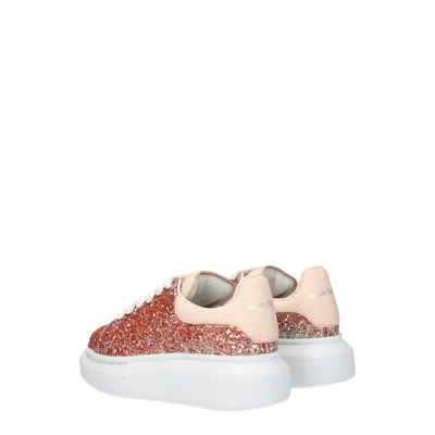 Alexander Mcqueen Gift Ideas Sneakers Kids Womens Glitter Pink/gold Pink