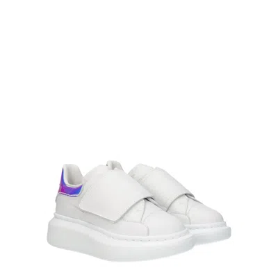 Alexander Mcqueen Idee Regalo Sneakers Kids Donna Pelle Bianco/multicolore